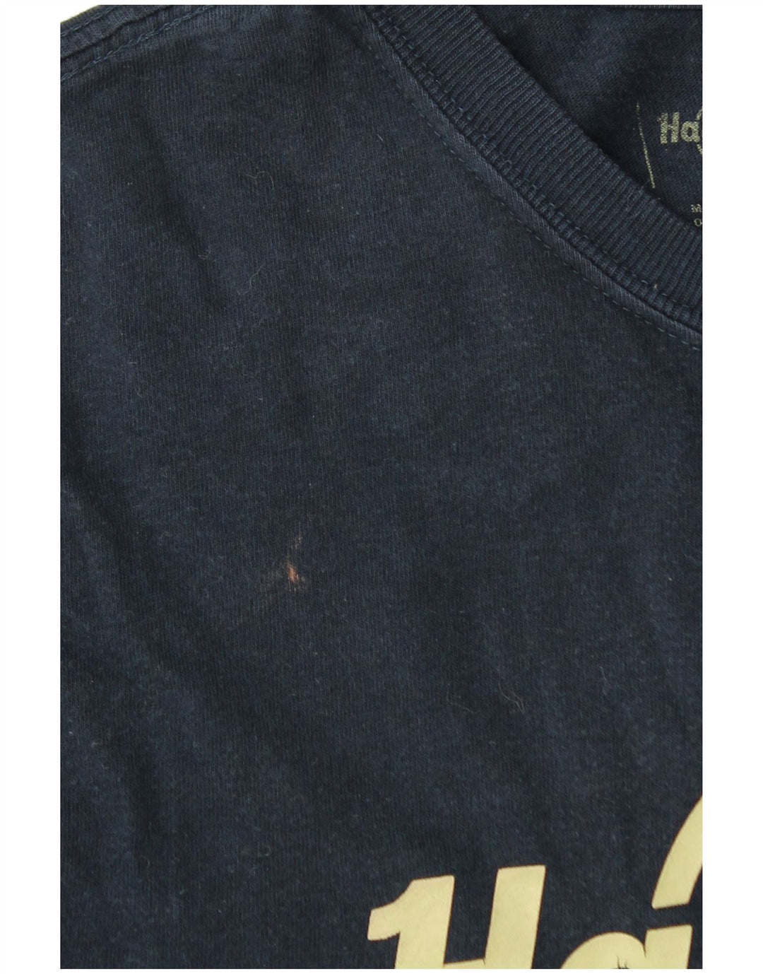 Hard Rock Hombre Barcelona Graphic Camiseta Top Medio Azul Marino Algodón