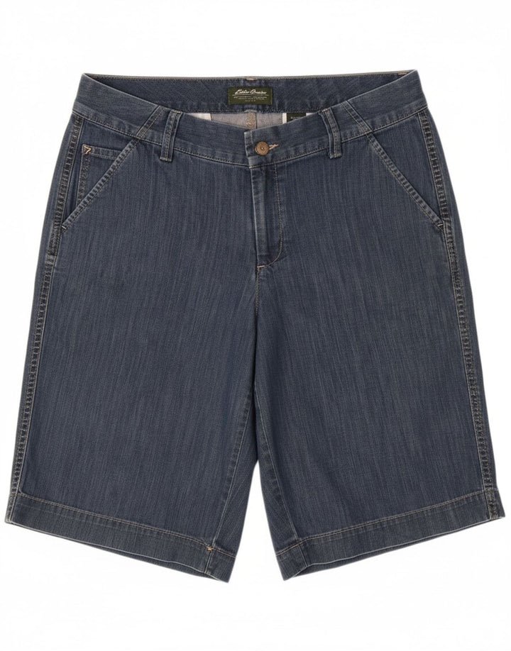 EDDIE BAUER Womens Denim Shorts US 10 Large W32  Blue Cotton