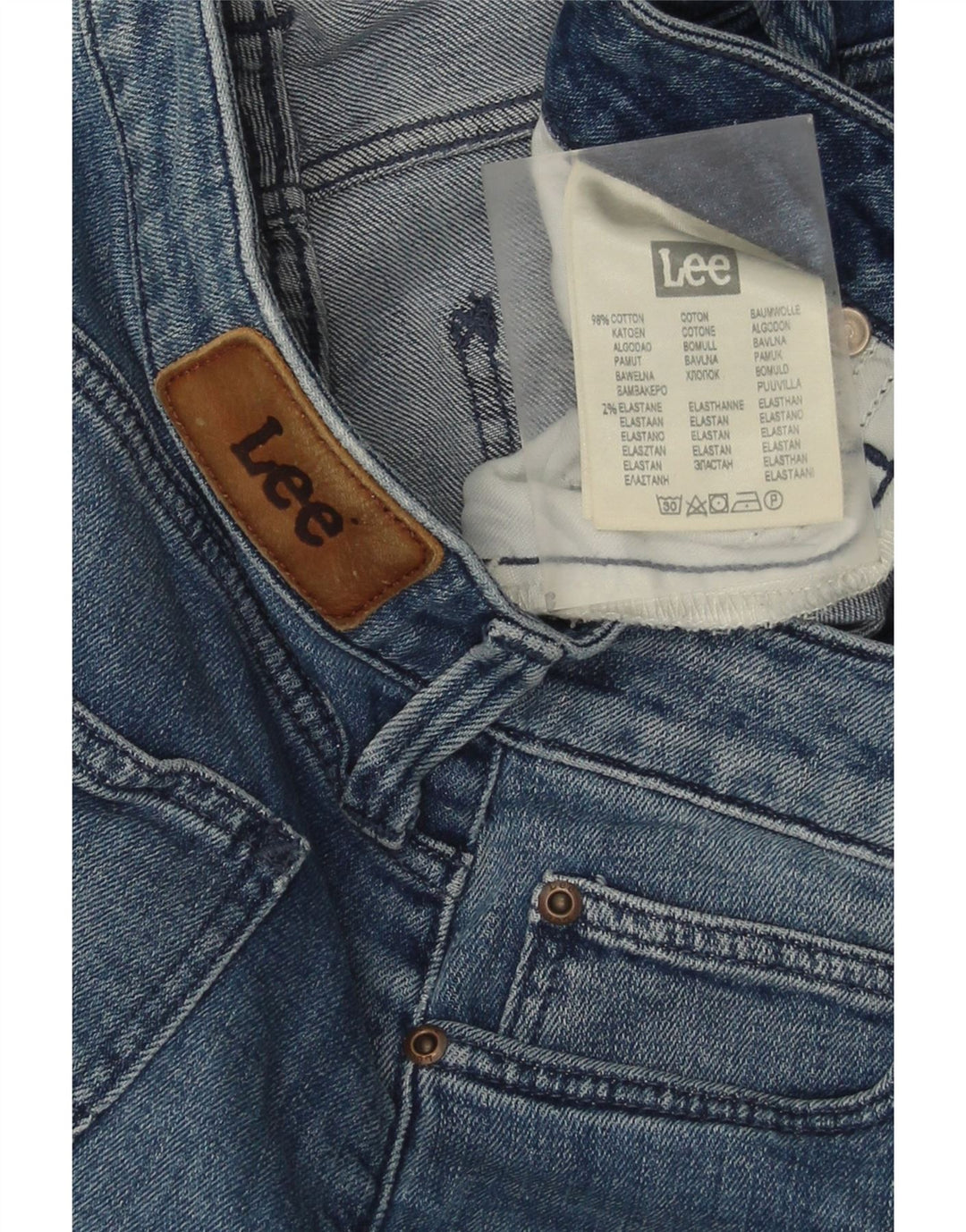 Vaqueros Lee Elly Slim W30 L31 Algodón Azul Mujer