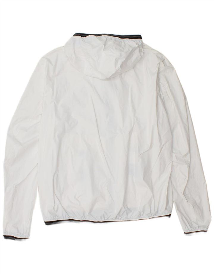 BLAUER Chaqueta impermeable con capucha para mujer UK 20 2XL Poliamida blanca