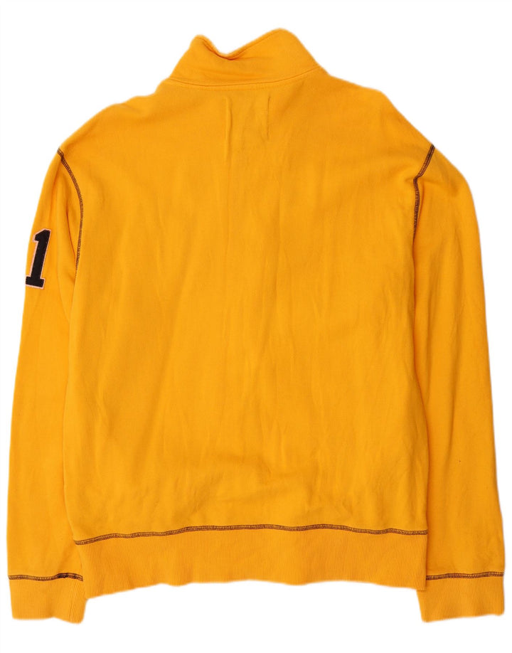 FILA Chaqueta superior de chándal con gráfico para hombre Algodón amarillo grande
