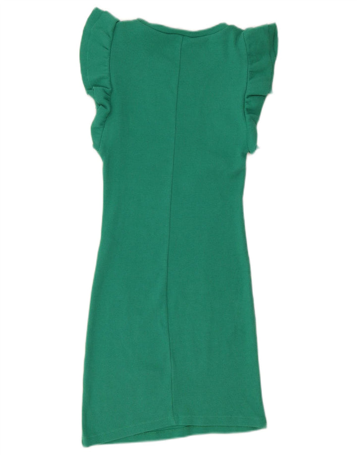 Zara Mujer Vestido Ajustado UK 8 Small Verde