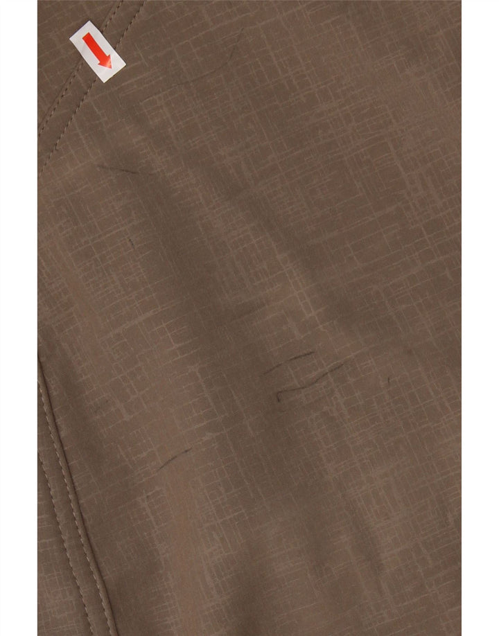 EDDIE BAUER Abrigo cortavientos con capucha para mujer Reino Unido 46 Poliéster beige grande