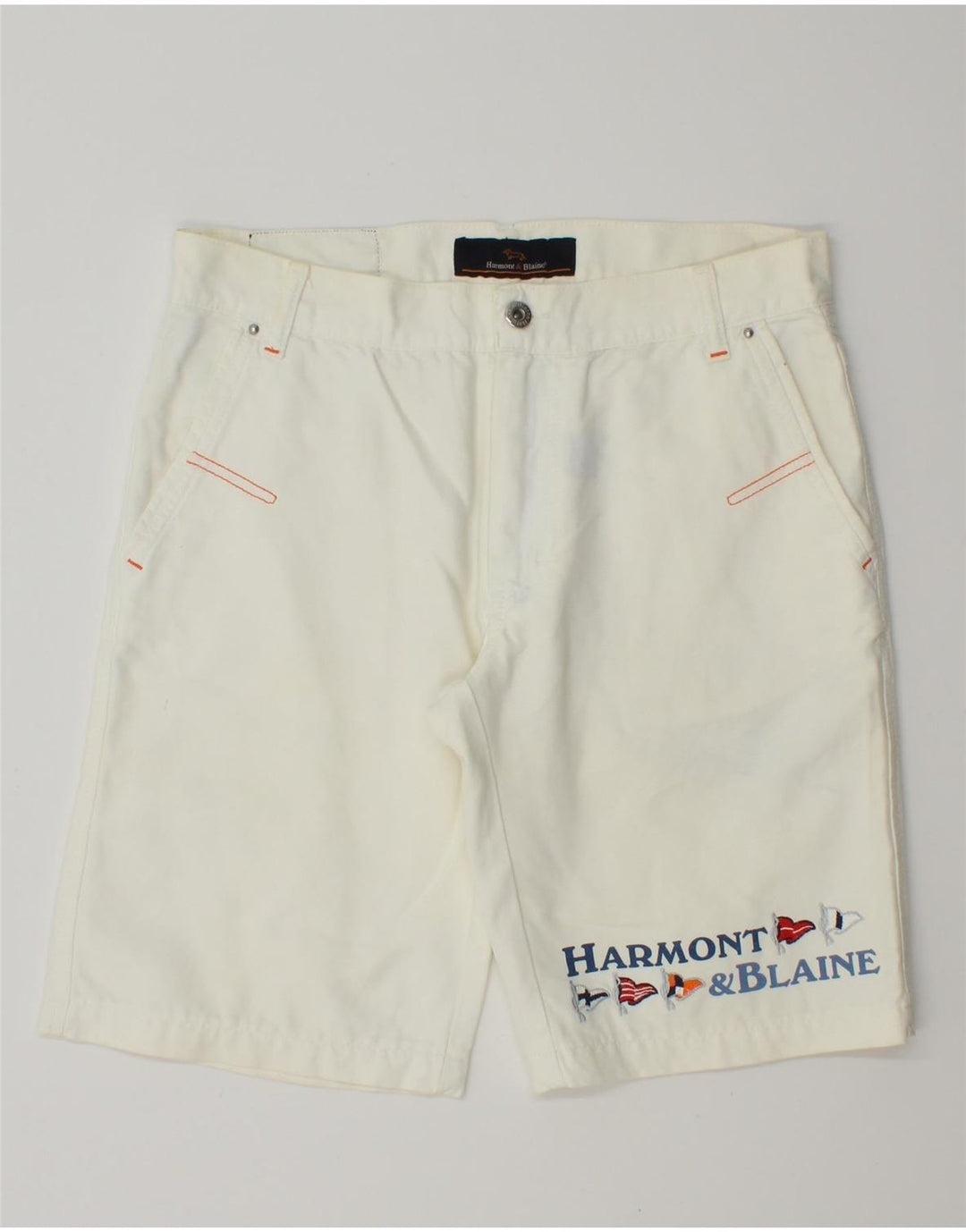 Harmont & Blaine Pantalones cortos chinos gráficos para hombre IT 48 Medium W30 Algodón blanco