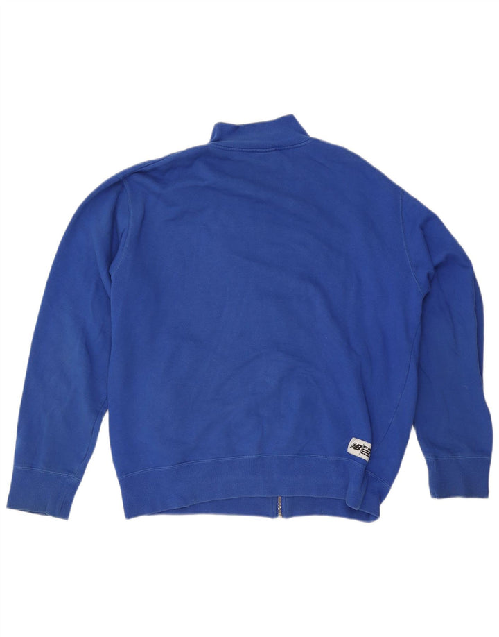 New Balance Hombre Chándal Top Chaqueta Algodón Azul Medio