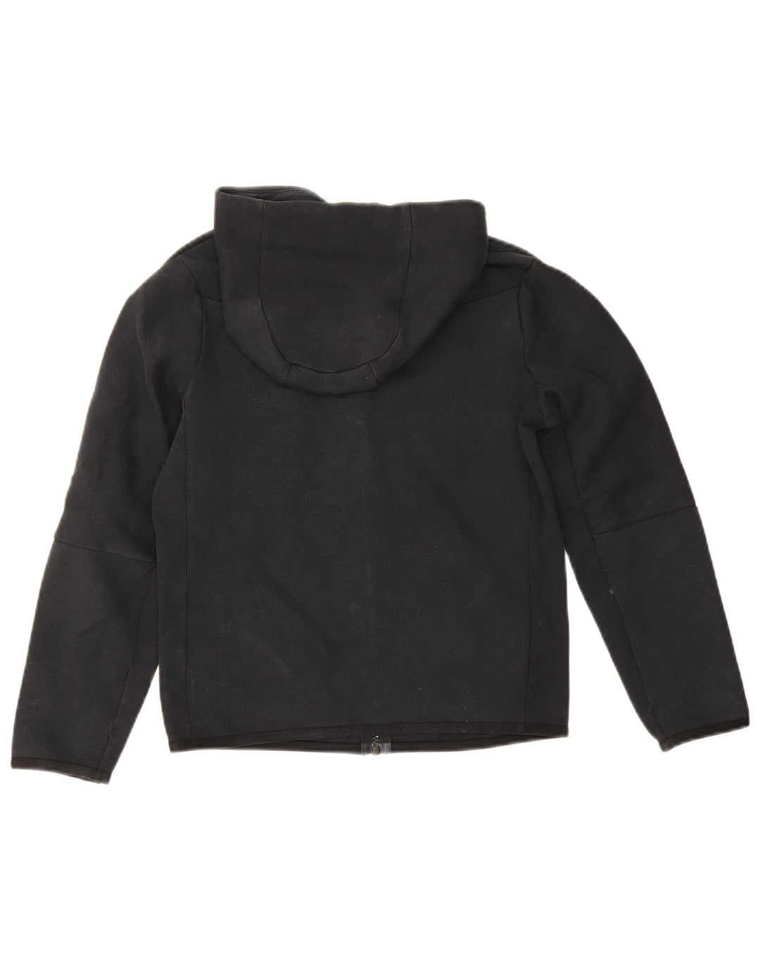Nike Sudadera con capucha y cremallera para niños de 10 a 11 años, talla mediana, algodón negro