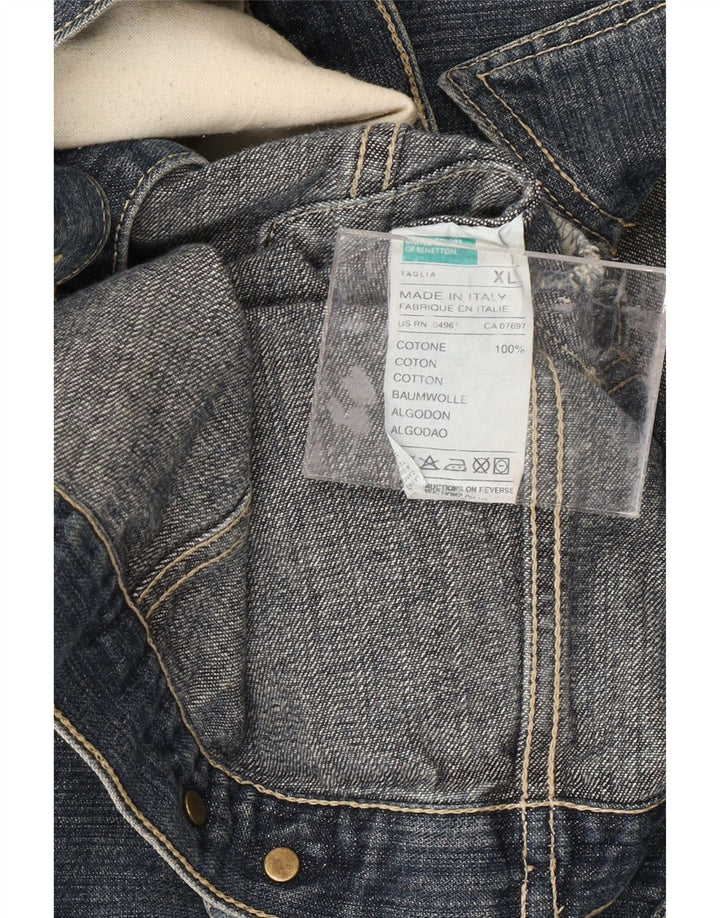 BENETTON Chaqueta Vaquera Mujer ES 40 XL Algodón Azul