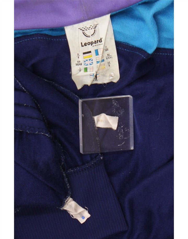 Leopard Chándal completo para hombre ES 46/48 XL Azul marino Colorblock Poliéster