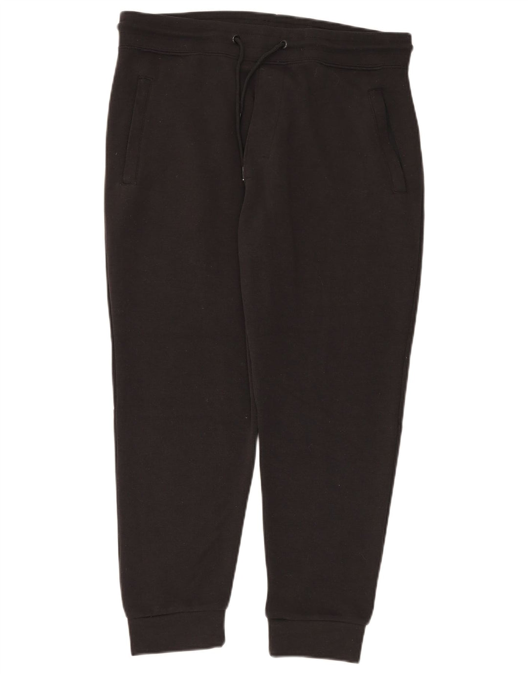 ZARA Pantalones de chándal para mujer Joggers UK 44 Large Negro Poliéster