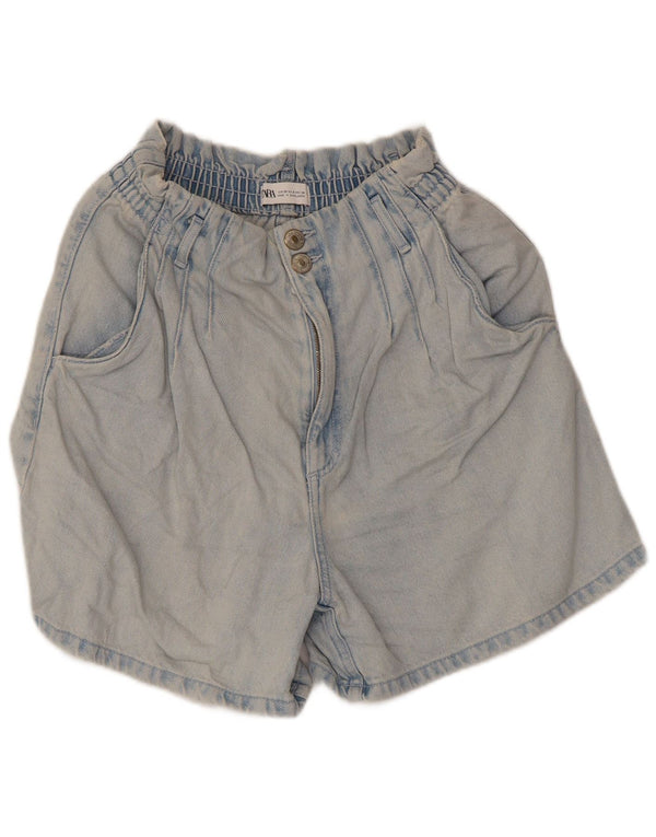 Zara Pantalones cortos de mezclilla para mujer EU 38 Small W28 Algodón azul