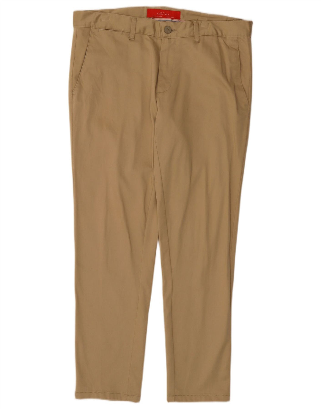ZARA Hombre Pantalón Chino Slim EU 40 Medium W31 L27 Beige