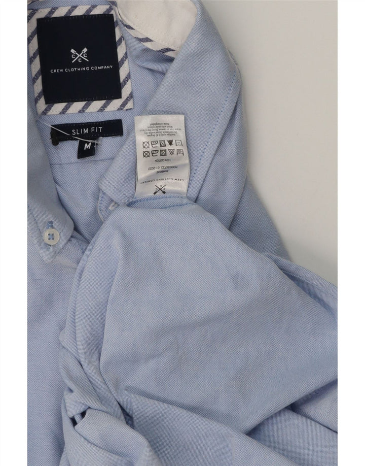 CREW CLOTHING Camisa ajustada para hombre de algodón azul medio
