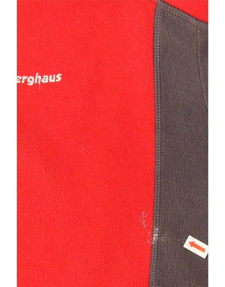Berghaus Hombre Jersey De Forro Polar Con Cremallera En El Cuello Medio Rojo Colorblock Poliéster