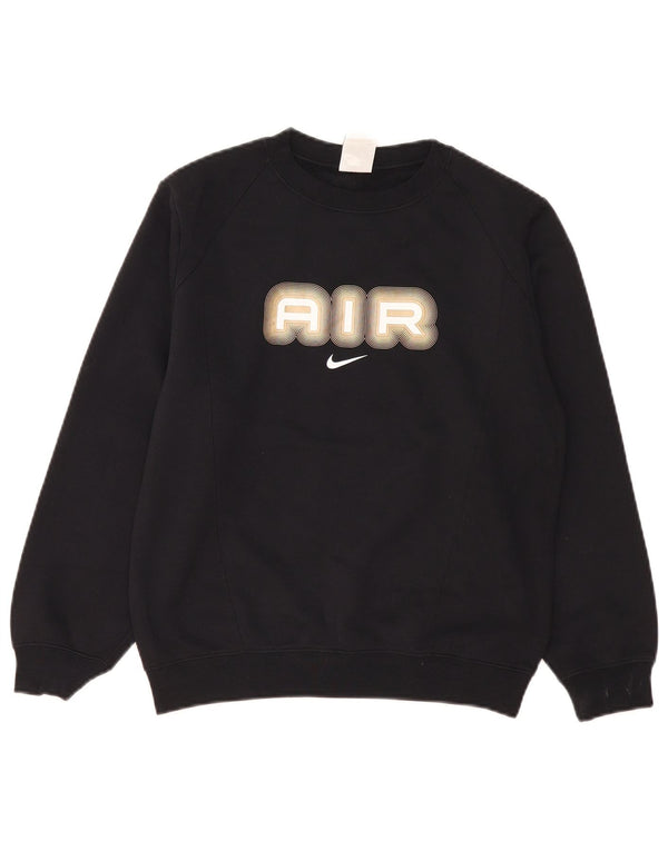 Nike Boys Air Graphic Sudadera Jumper 12-13 años Grande Negro Poliéster
