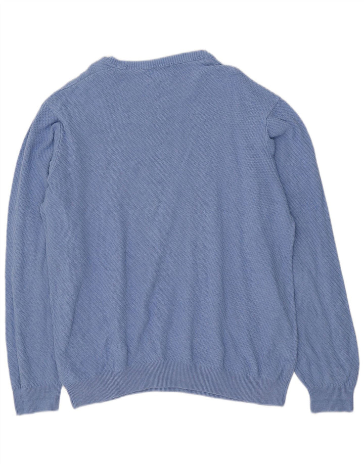 Marks & Spencer Jersey con Cuello Barco para Hombre XL Algodón Azul