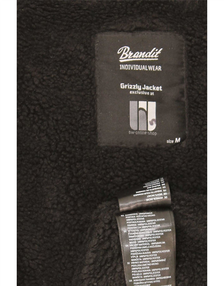 Brandit Chaqueta Bomber Acolchada Con Capucha Para Hombre UK 38 Medium Negro Poliéster