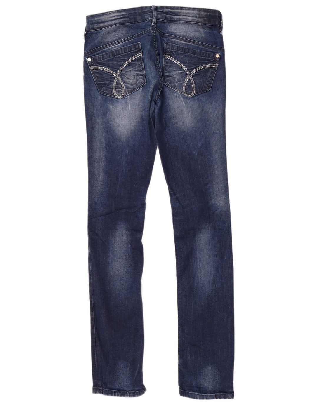 CALVIN KLEIN Vaqueros pitillo ajustados para mujer W28 L33 Algodón azul