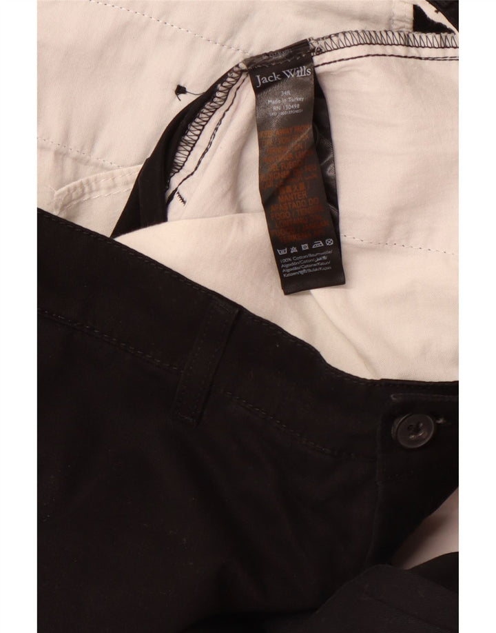 Jack Wills Pantalones chinos ajustados para hombre W34 L32 Algodón negro