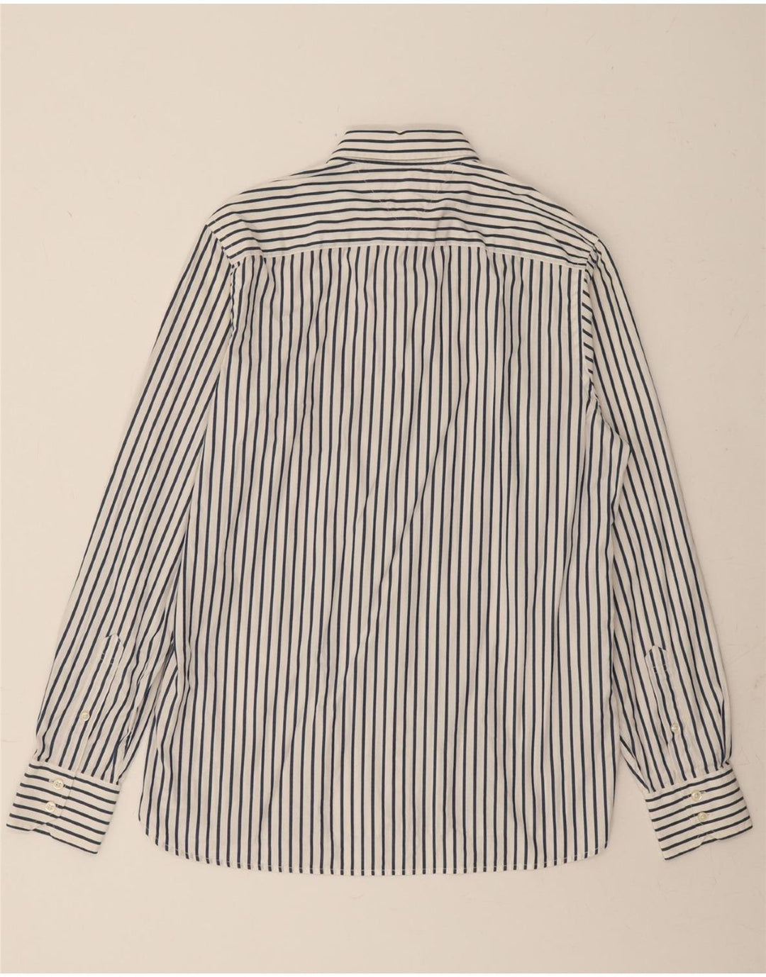 TOMMY HILFIGER Mens Shirt Small White Pinstripe Cotton 80s Vintage Tommy Hilfiger and Second-Hand Tommy Hilfiger from Messina Hembry 