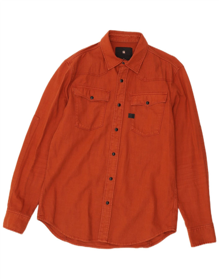 G-Star Hombre Camisa Vaquera De Algodón Naranja Medio