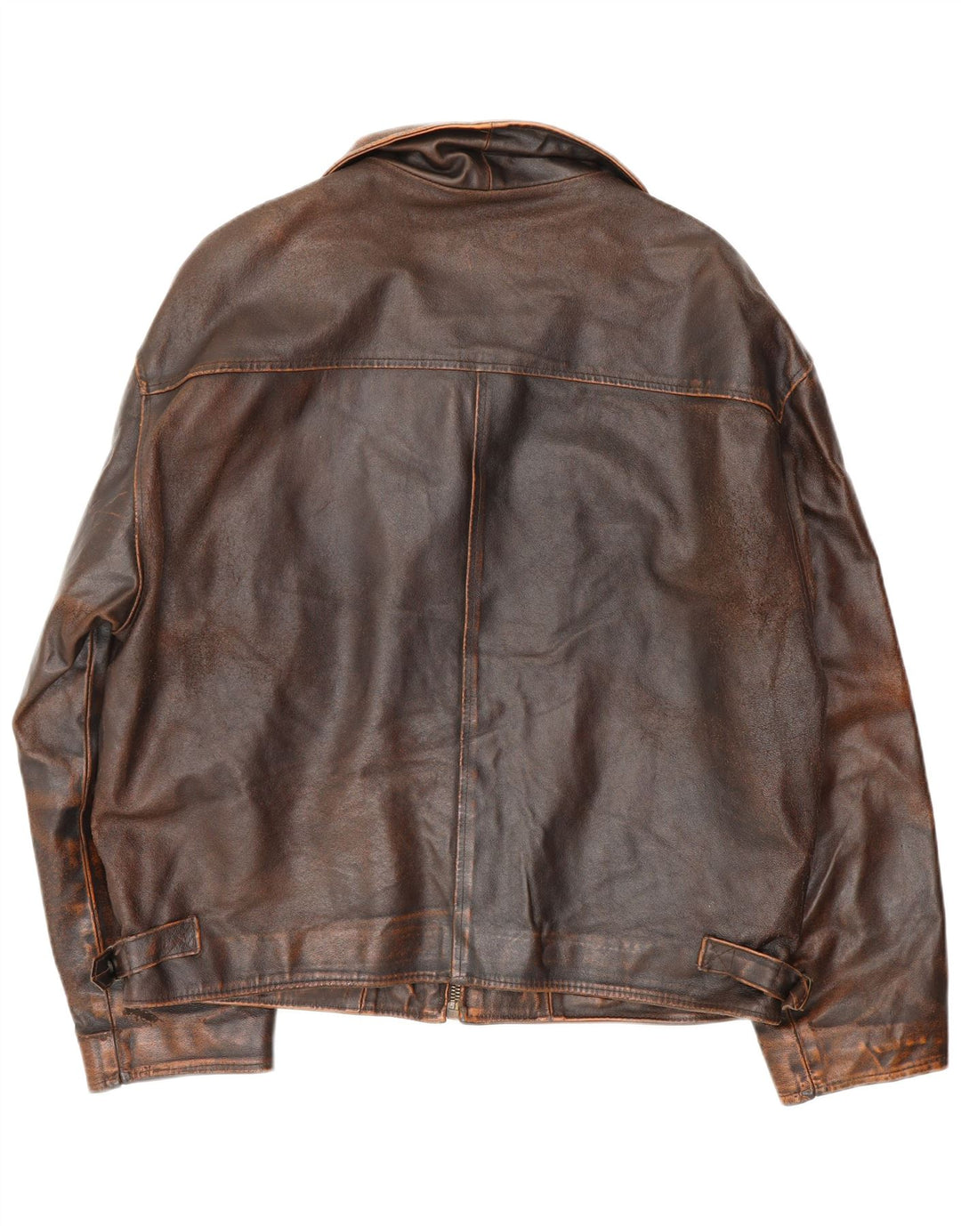 ALAN GORDON Chaqueta de cuero para hombre IT 52 XL Cuero marrón