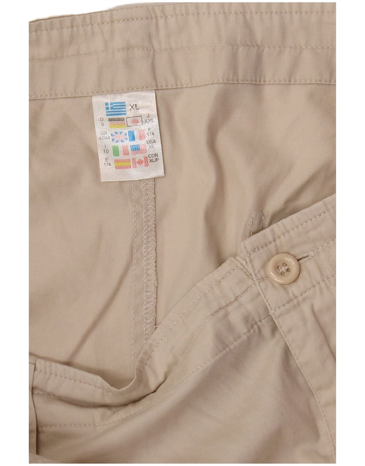 VINTAGE Pantalones cortos cargo para hombre XL W38 Algodón beige