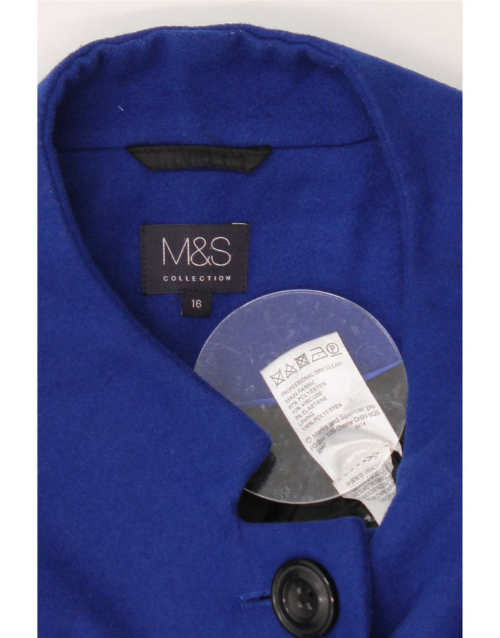 Marks & Spencer Abrigo para mujer UK 46 Grande Poliéster azul