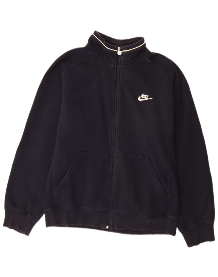 Nike - Chaqueta de chándal para hombre, talla 38/40, algodón azul marino mediano