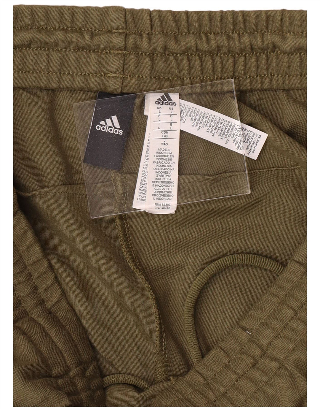 ADIDAS Pantalones de chándal para hombre Rayón caqui grande