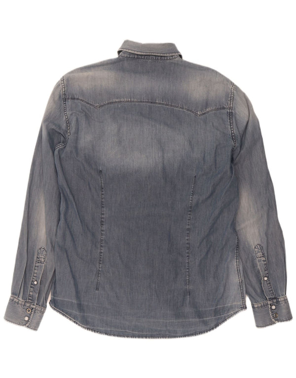 Camisa Vaquera Gas Hombre XL Algodón Azul