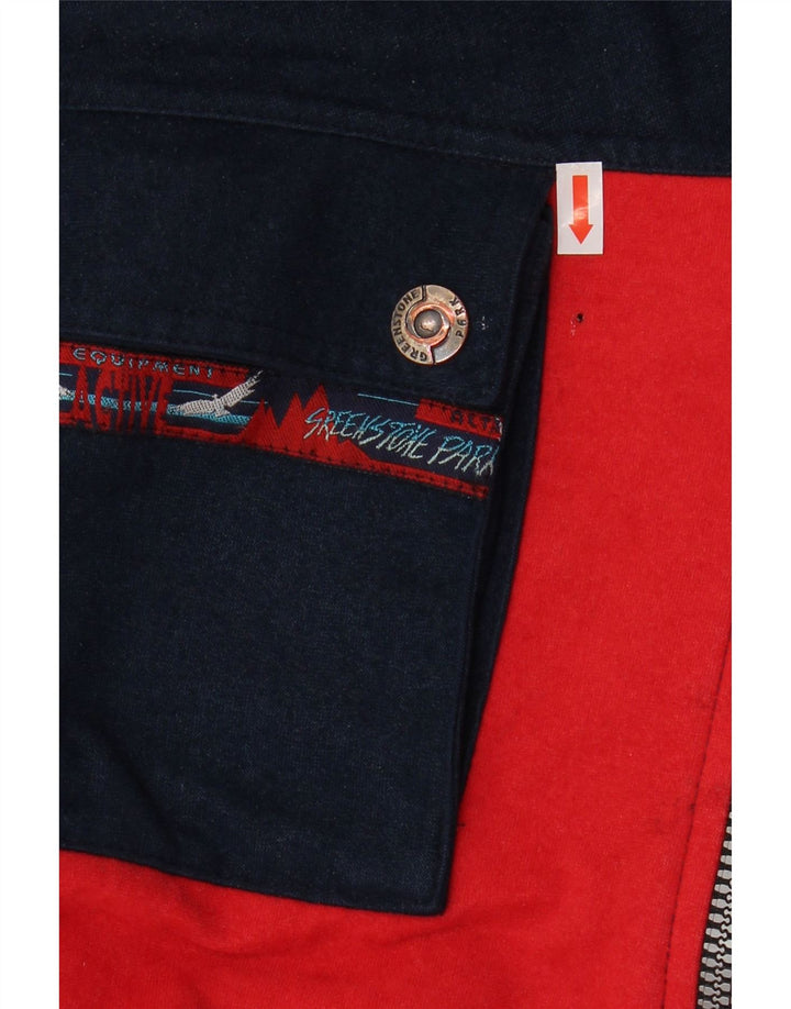 Sreekstone Park Chaqueta de chándal para hombre XL Rojo Colorblock