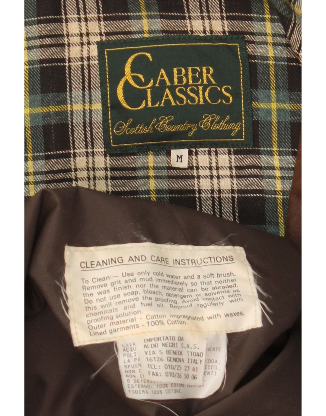 Caber Classics Chaqueta de algodón encerado para hombre UK 38 Algodón marrón medio