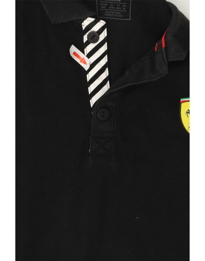 Polo Puma Ferrari para hombre de algodón negro mediano