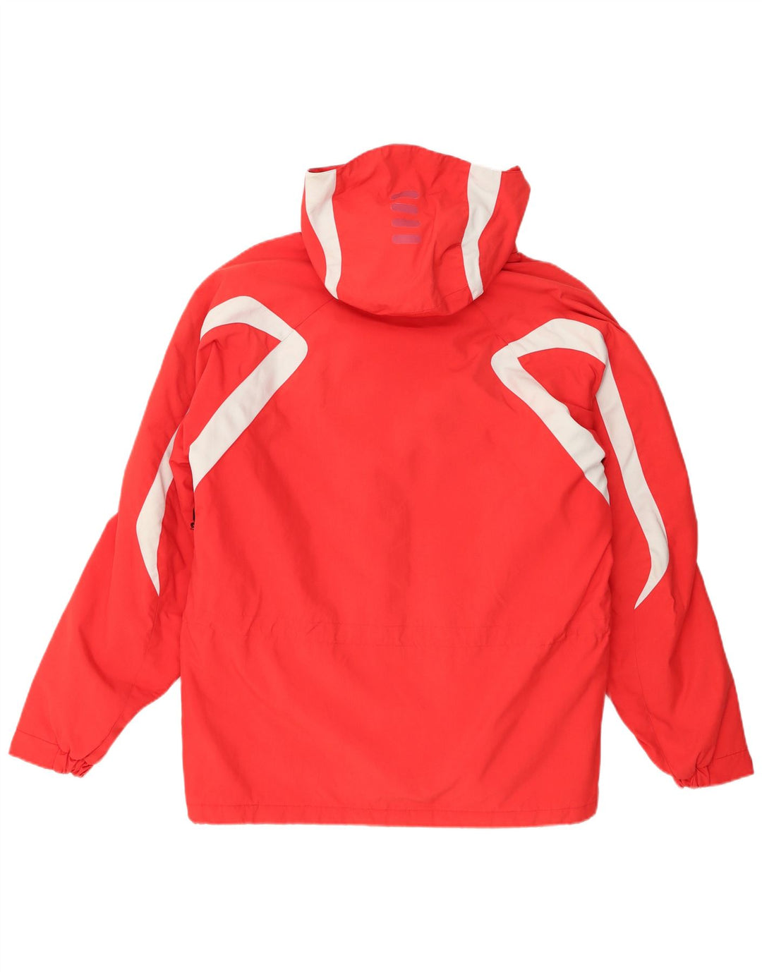 Fila Chaqueta de esquí con capucha para hombre UK 38 Medium Red Colourblock Nylon