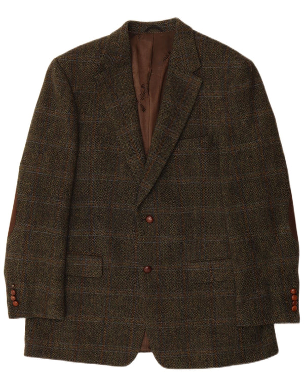 Mario Barutti Chaqueta tipo blazer Harris Tweed para hombre IT 54 2XL Caqui Check