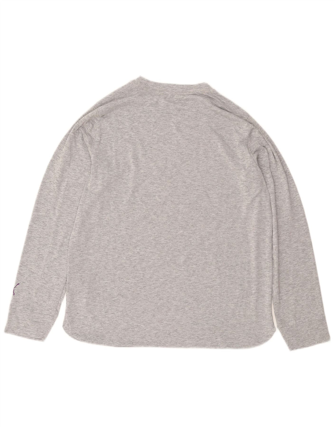 PUMA Top gráfico para mujer de manga larga UK 44 Poliéster moteado gris medio