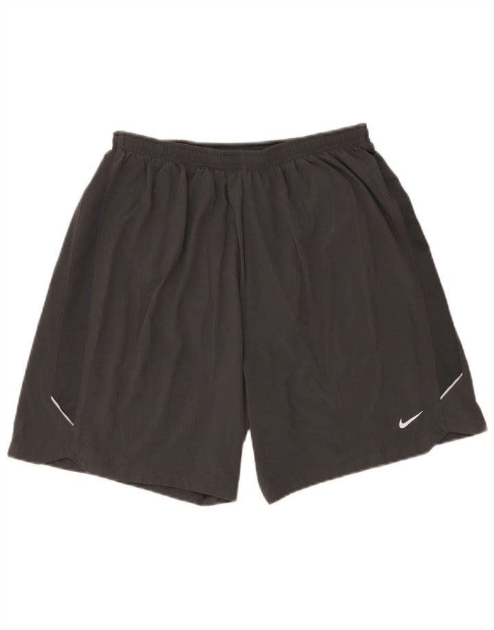 Pantalones cortos deportivos Nike Dri Fit para hombre gris medio