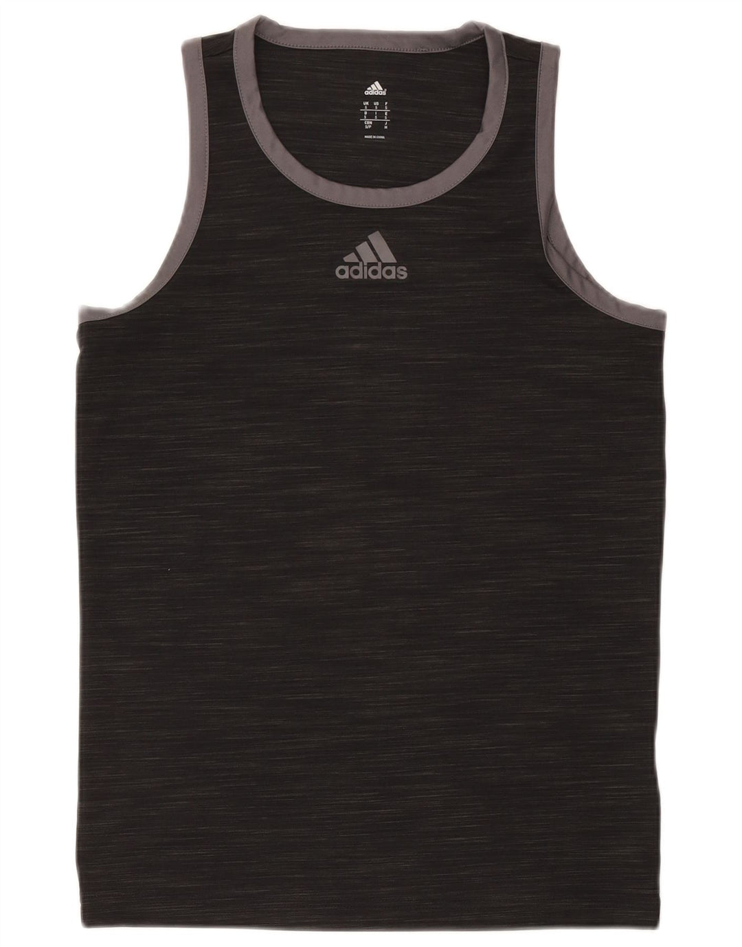 Adidas Hombre Chaleco Top Pequeño Poliéster Moteado Negro