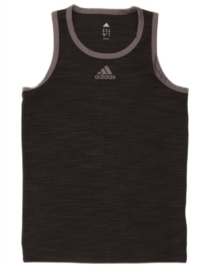 Adidas Hombre Chaleco Top Pequeño Poliéster Moteado Negro