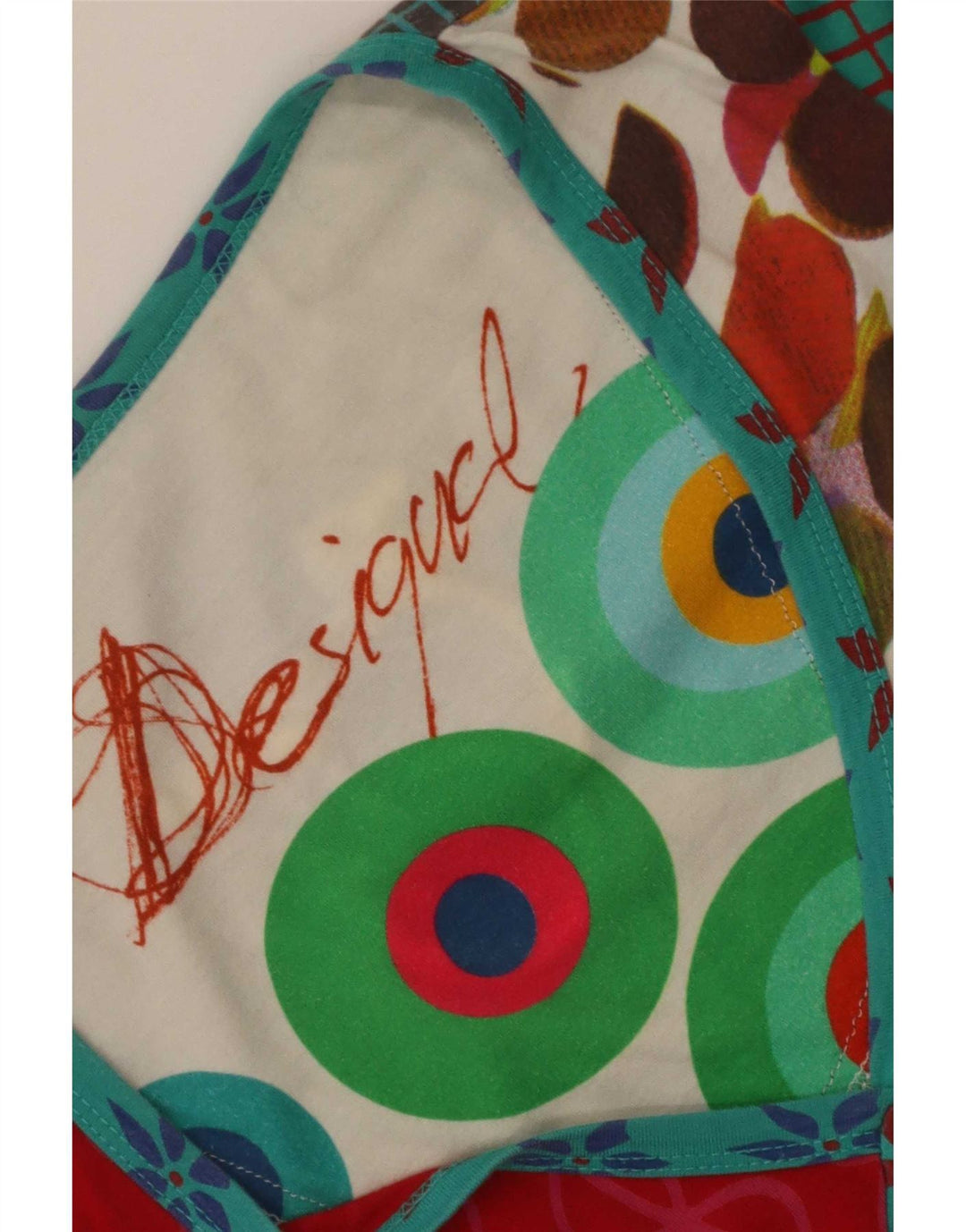 Desigual Mujer Túnica Top Reino Unido 12 Medio Multicolor Floral
