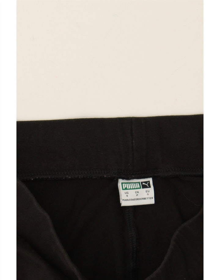 PUMA Womens Graphic Leggings UK 8 Small  Black Colourblock Vintage Puma and Second-Hand Puma from Messina Hembry 