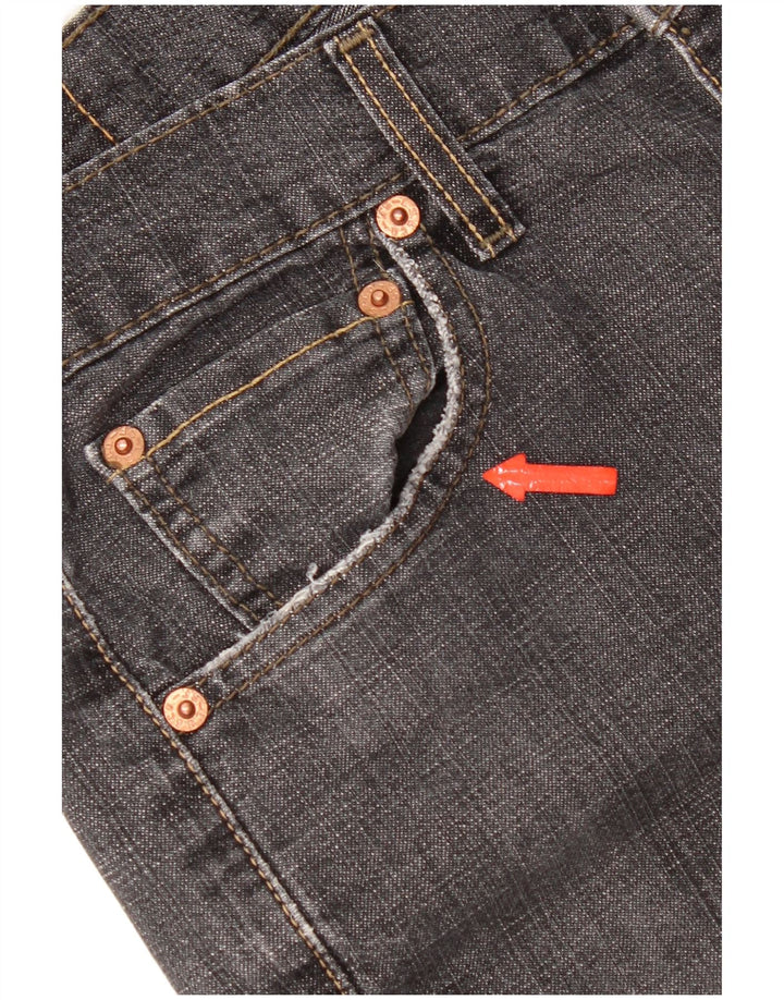 Levi's Jeans rectos desgastados 505 para mujer US 6 Medium W30 L32 Gris