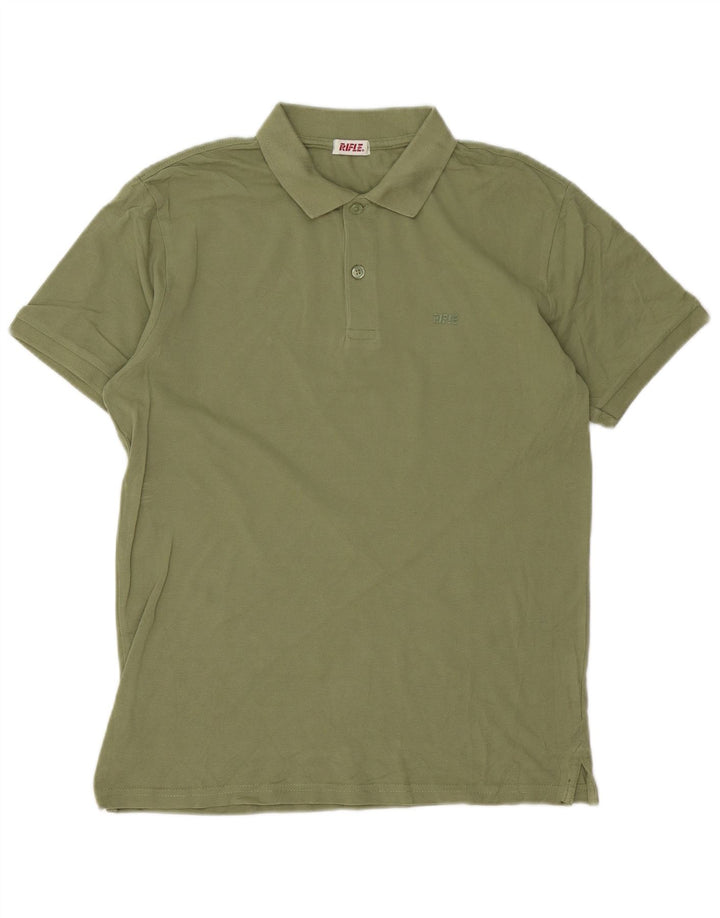 Rifle Polo Hombre Grande Algodón Verde