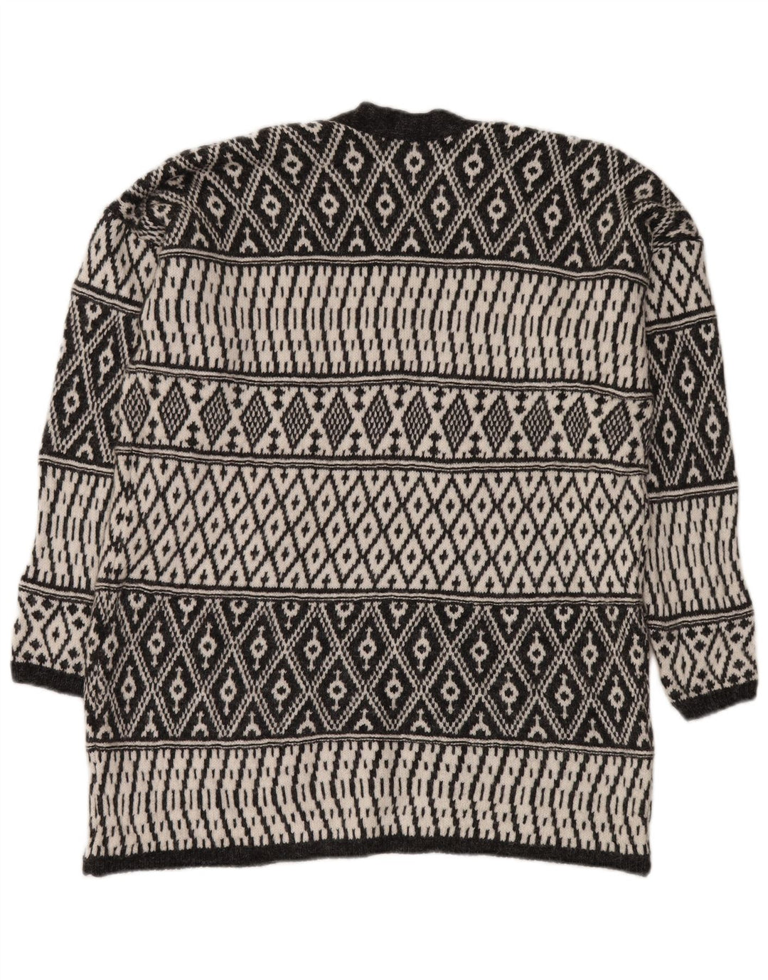 M&CO Suéter tipo cárdigan abierto para mujer Reino Unido 44 Gris medio Argyle/Diamante Acrílico