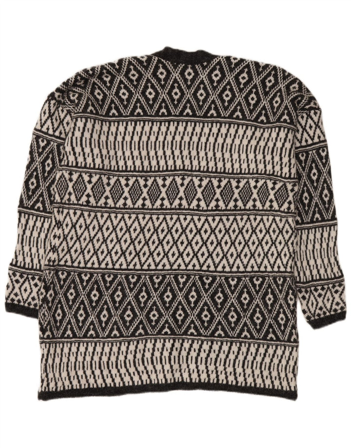 M&CO Suéter tipo cárdigan abierto para mujer Reino Unido 44 Gris medio Argyle/Diamante Acrílico