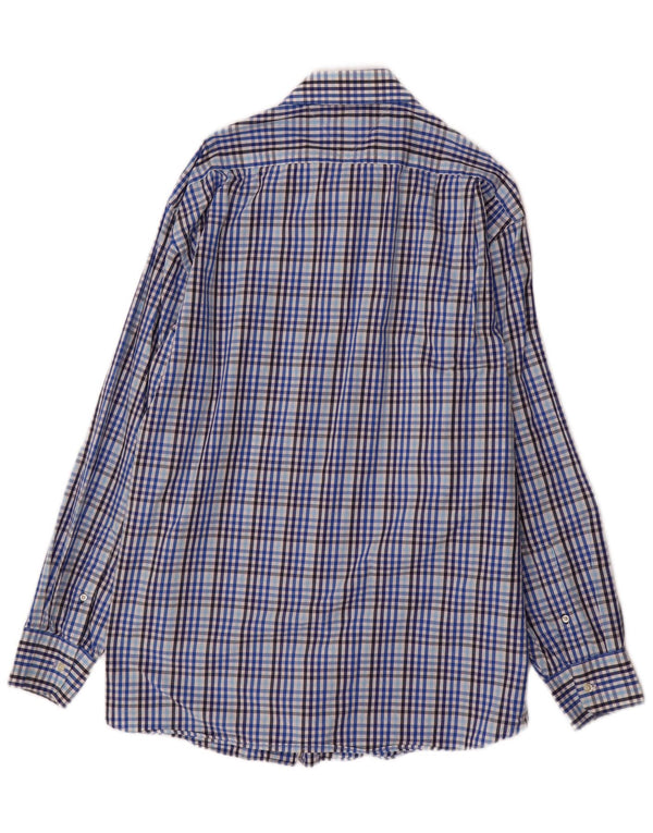 Tommy Hilfiger Camisa de corte regular para hombre Talla 17 XL Algodón a cuadros azul