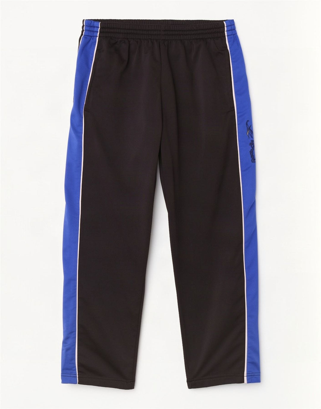 Reebok Pantalones De Chándal Gráficos Para Hombre Pequeños Poliéster Color Block Negro