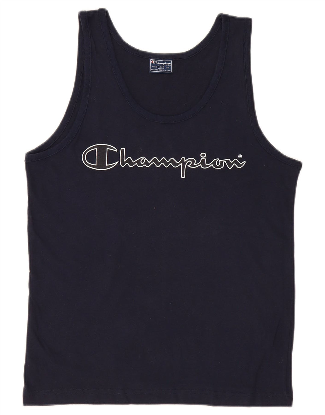 Champion Camiseta Sin Mangas Con Gráfico Para Hombre Pequeño Algodón Azul Marino