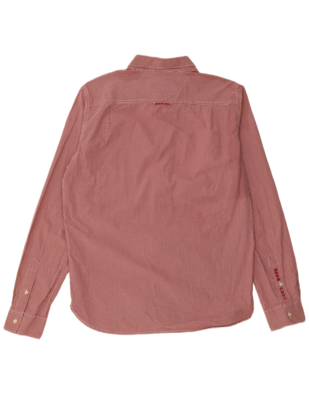 SUPERDRY Camisa Hombre XL Algodón Vichy Rojo