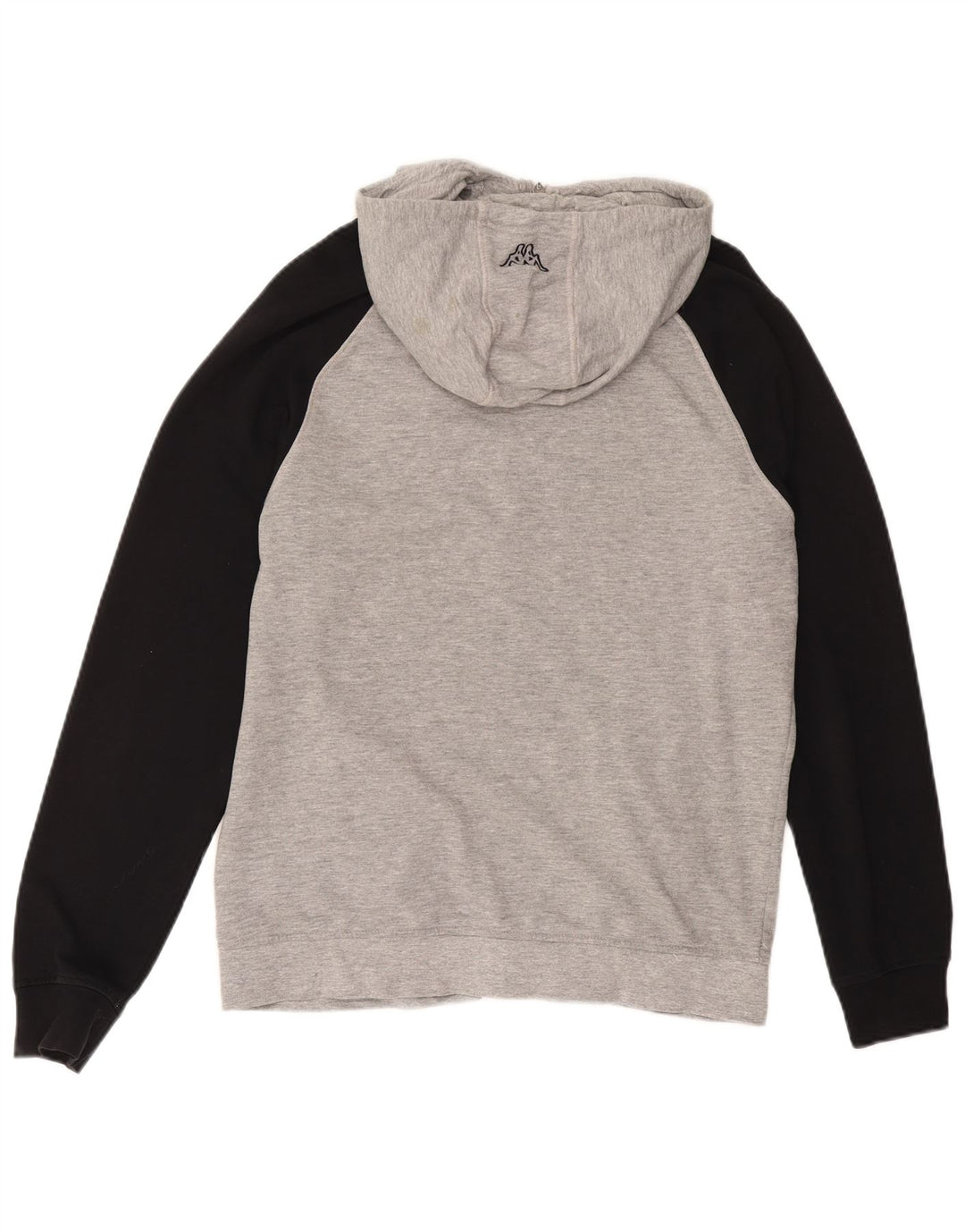KAPPA Sudadera con capucha y cremallera para hombre, color gris grande, color block